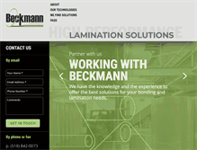 Tablet Screenshot of beckmannconverting.com